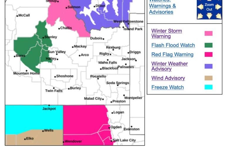 Pronóstico del clima invernal para partes del este de Idaho esta semana