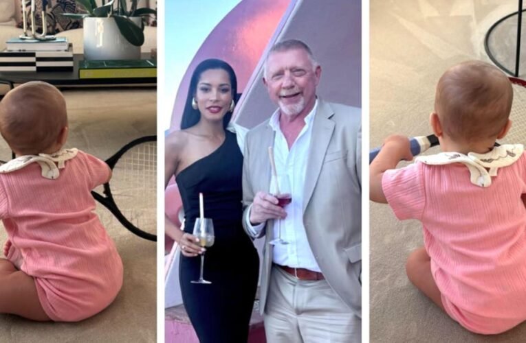 Boris Becker shares his daughter’s first attempts at tennis